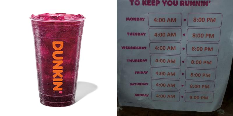 Dunkin' Menu