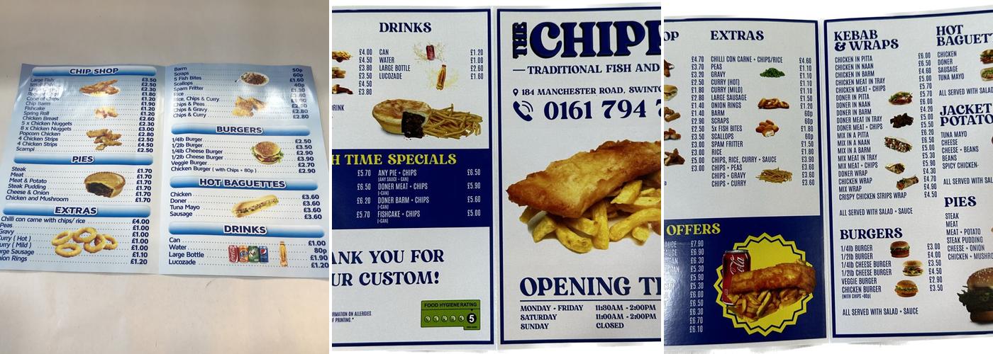 The Chippy Menu