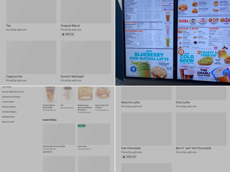 Dunkin' Menu