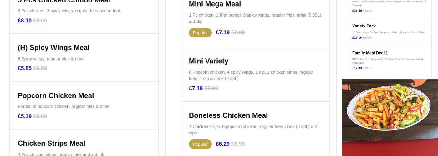 Chesters Chicken Northenden Menu