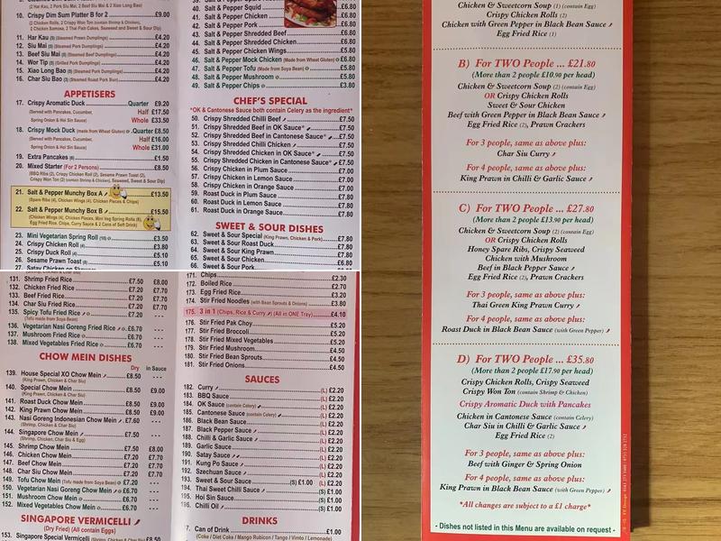 Buddha Express Menu