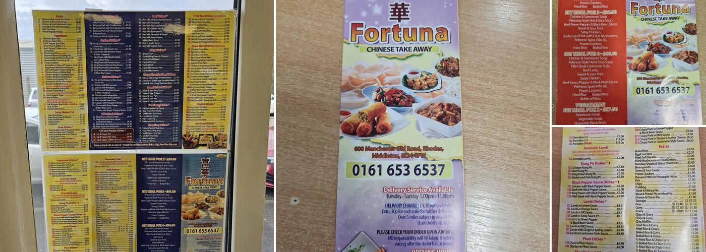 Fortuna Chinese Menu