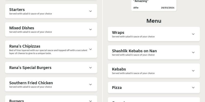 Newton Heath Kebab House Menu