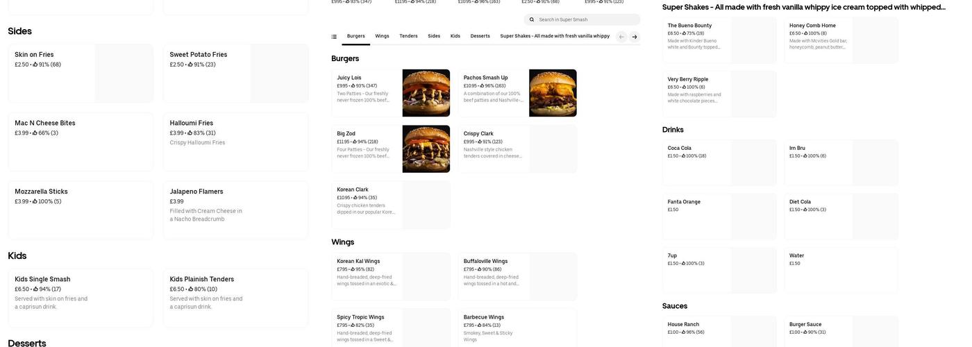 Aady's burger and desserts Menu