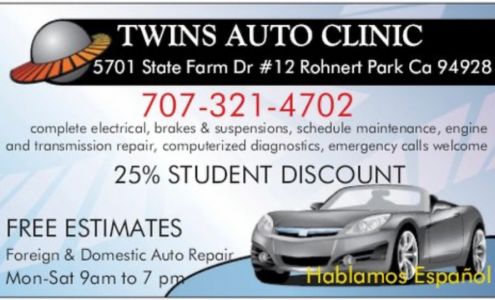 TWINS AUTO CLINIC Hablamos Español