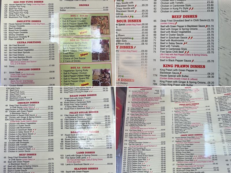 The Wok Express Menu