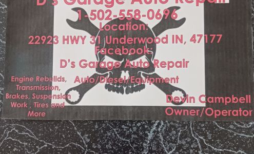 D's Garage Auto Repair, Llc Underwood