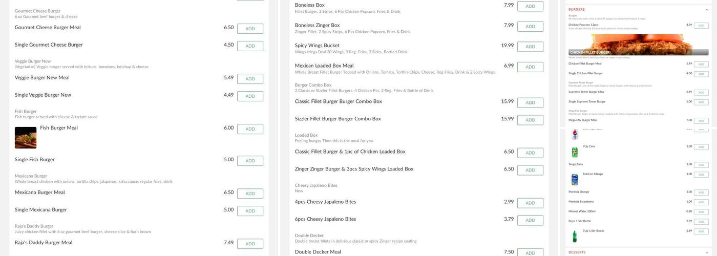 Rajas longsight Menu
