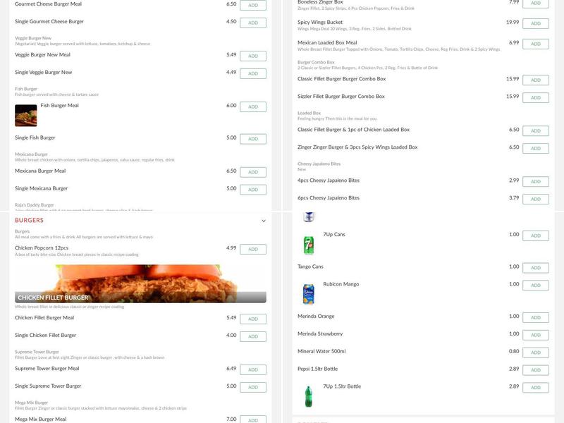 Rajas longsight Menu