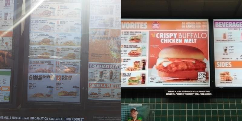 Burger King Menu