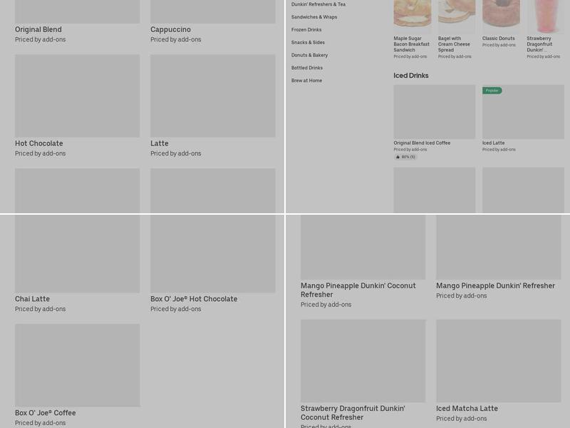 Dunkin' Menu