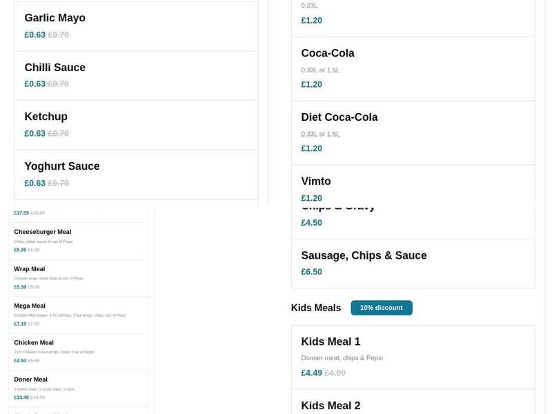 Palermo Pizza Moston Menu