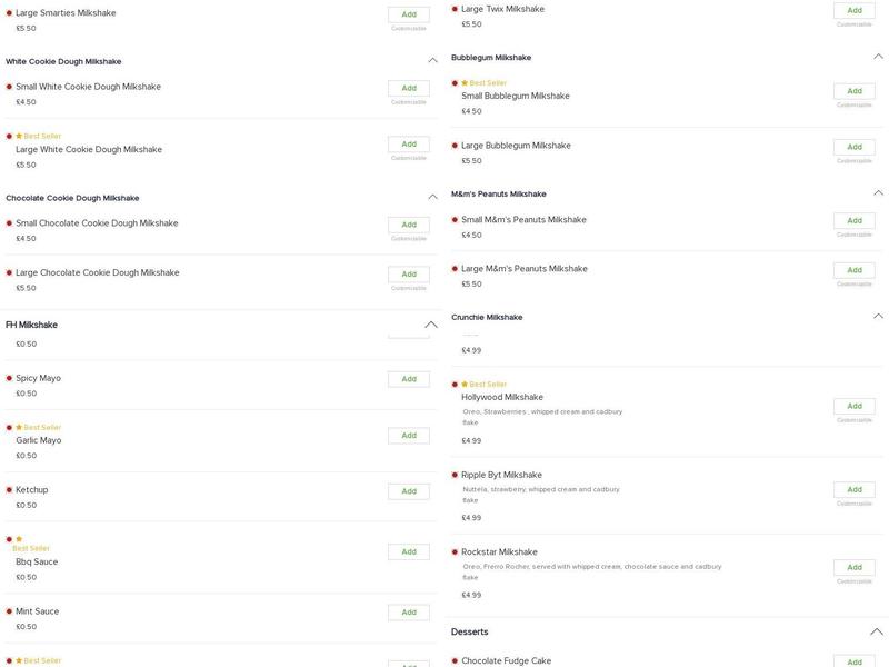 Flavour House M26 2SQ Menu
