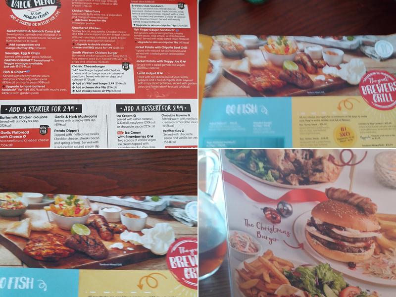 Brewers Fayre Mayflower Menu