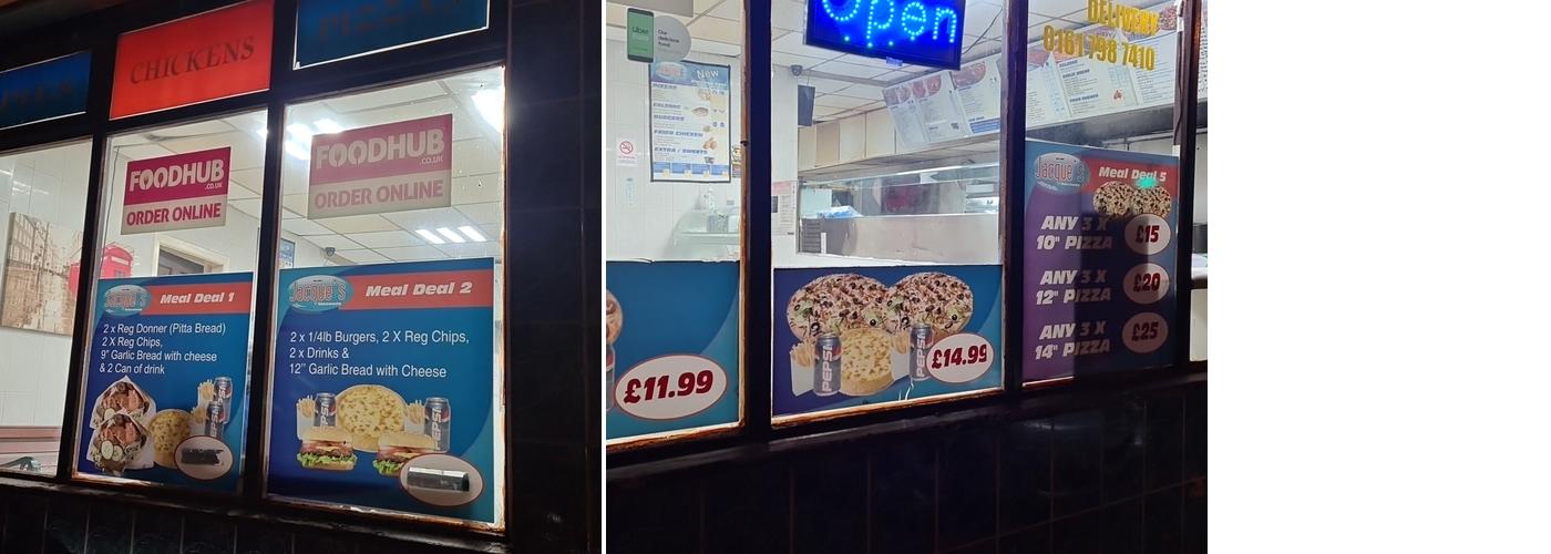 Jacques Takeaway Menu