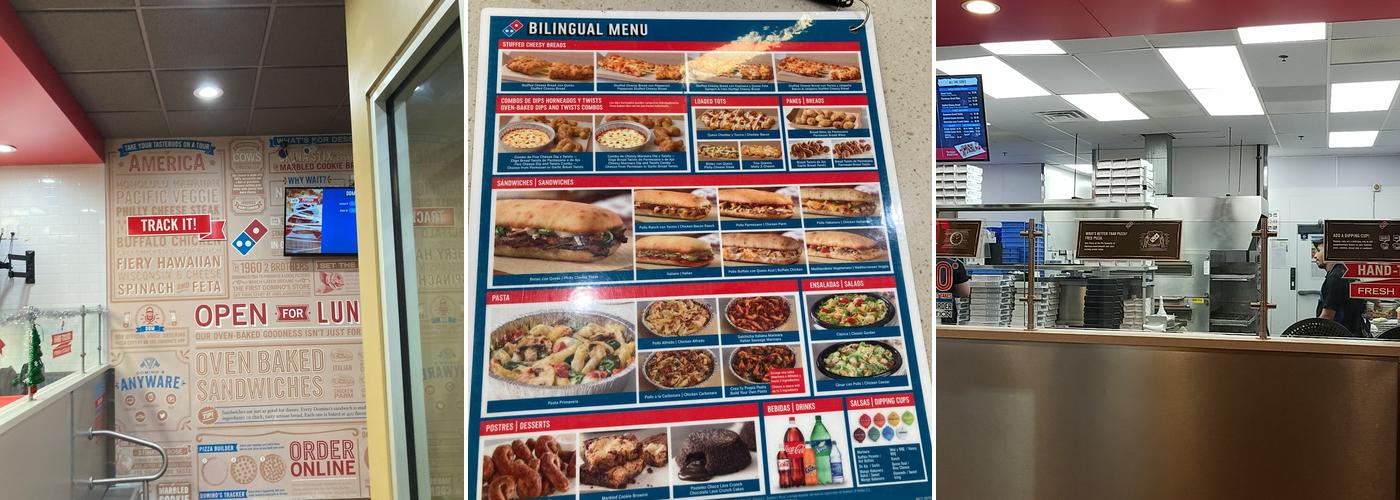 Domino's Pizza Menu