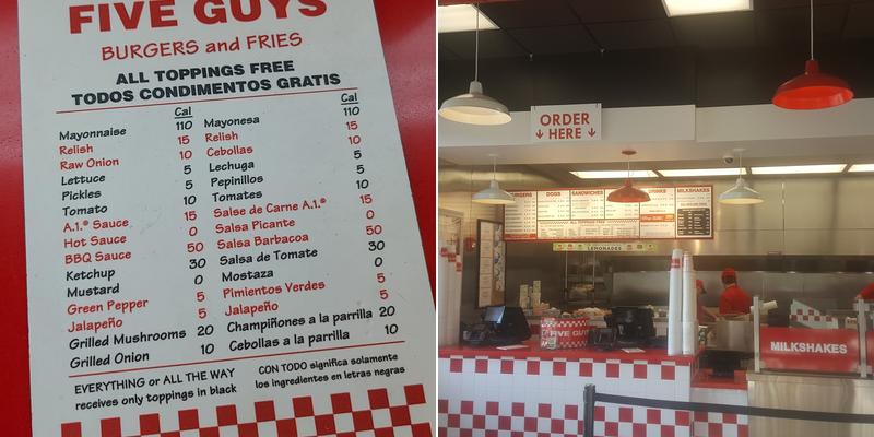 Five Guys Menu