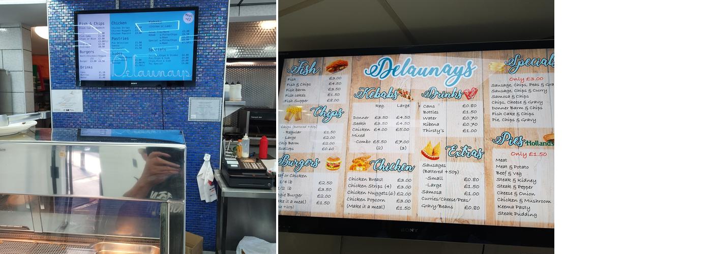 Delaunays Chippy Menu