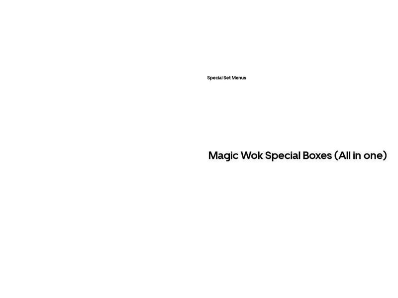 Magic Wok Menu