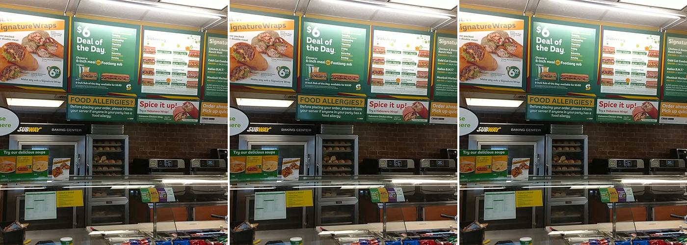 Subway Menu