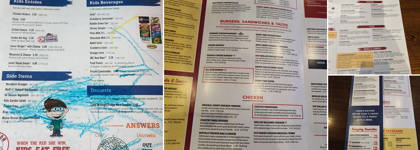 99 Restaurants Menu
