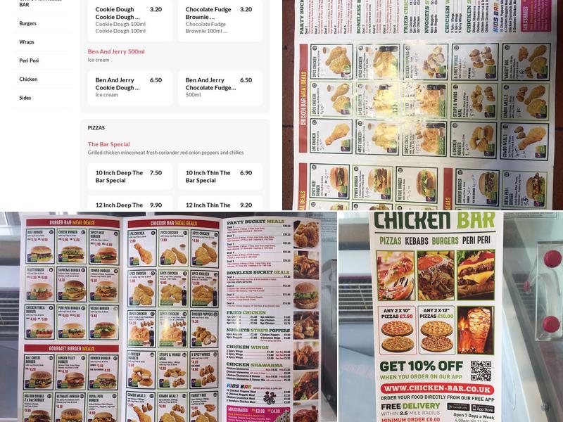 The Original Chicken Bar Menu