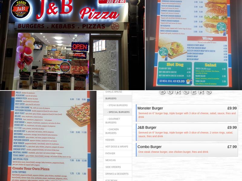 J&B Pizza Gatley Menu