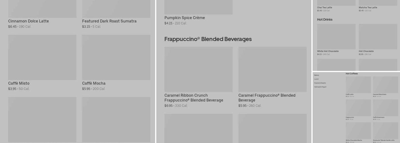 Starbucks Coffee Company Menu
