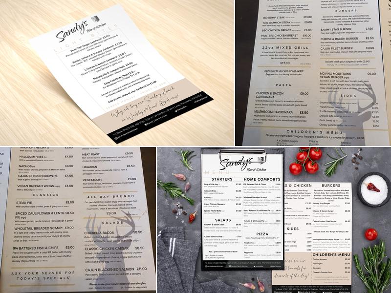 Sandy’s Bar & Kitchen Menu