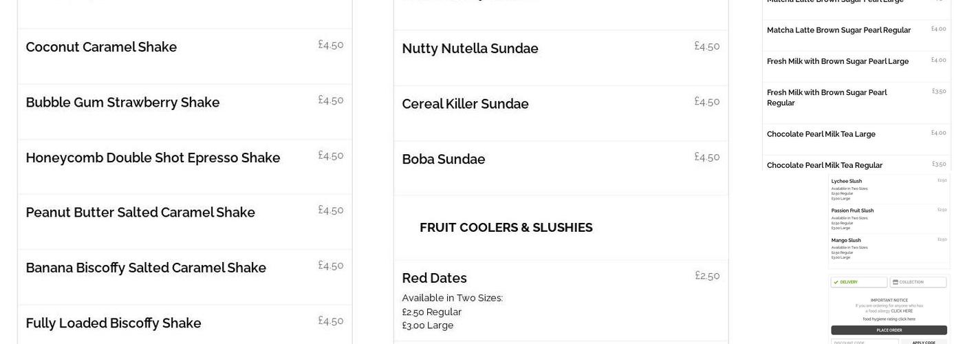 Golden Bridge Chinese Takeaway Menu