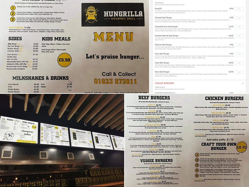 Hungrilla Gourmet Grill Menu