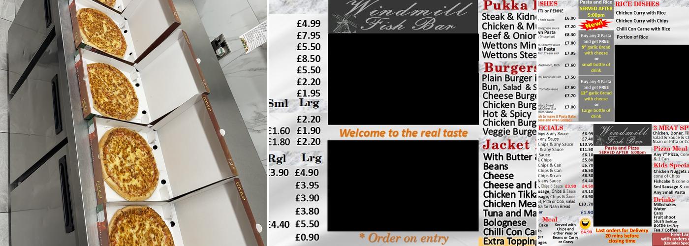 Windmill Fish Bar Menu