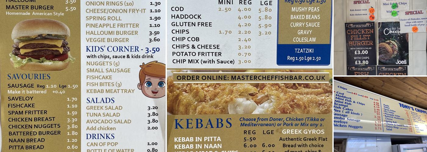 Master Chef Fish Bar Menu