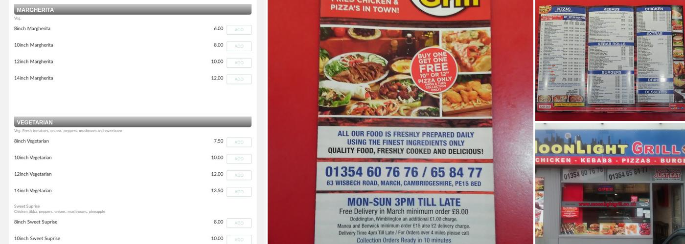 Moonlight Grill Menu