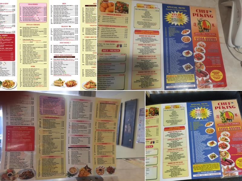 Chef Peking 蓬莱 Menu