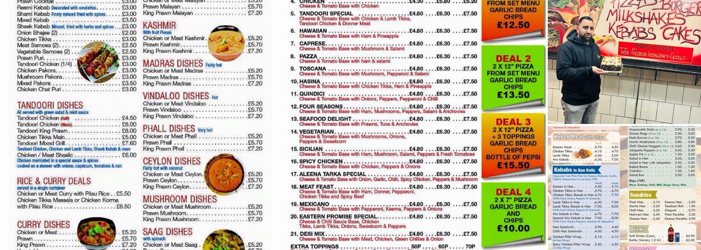 Eastern Promise Menu