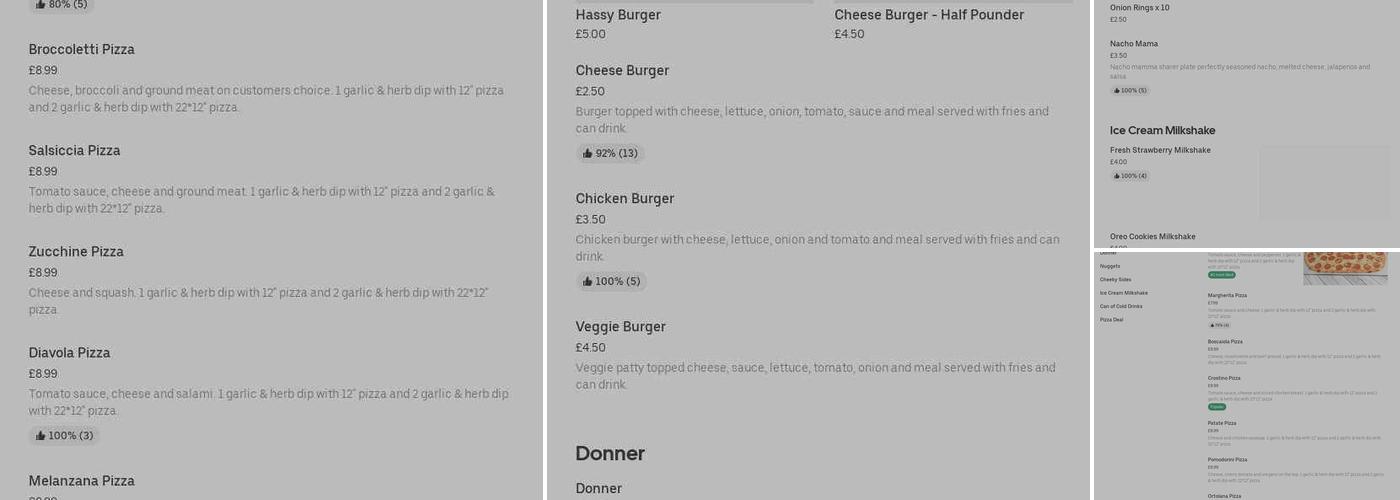 Taste of Oriental Menu