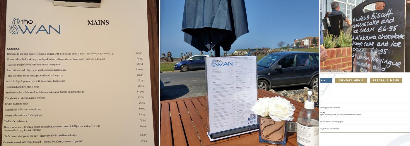 The Swan, Westgate-on-Sea Menu