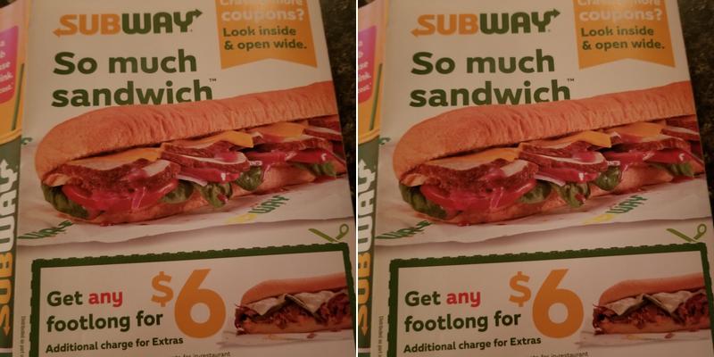 Subway Menu