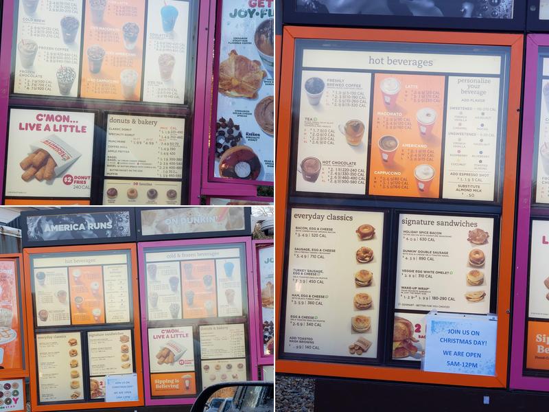 Dunkin' Menu