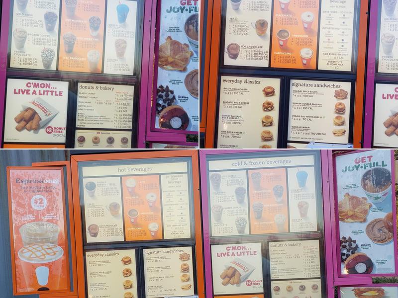 Dunkin' Menu