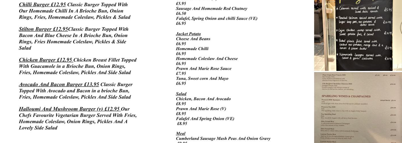 Paul's Bar & Bistro Menu