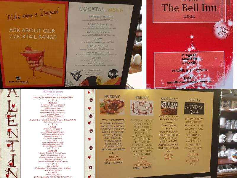 The Bell Inn Menu