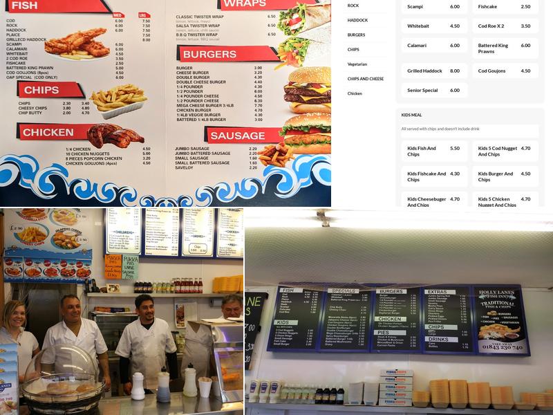 Holly Lanes Fish Inn Menu