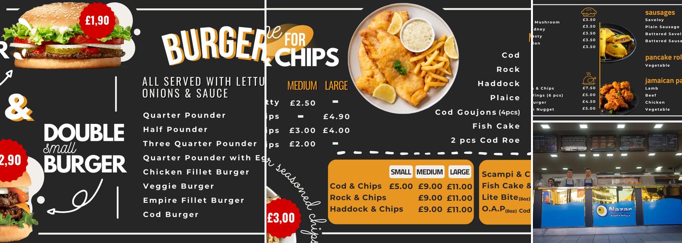 Nazar Fish & Chips Menu