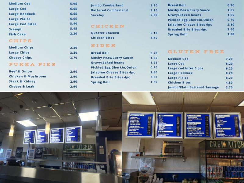 Atlantis Fish & Chips Margate Menu