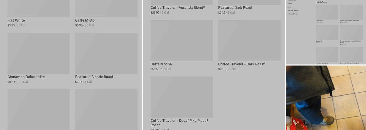 Starbucks Coffee Company Menu