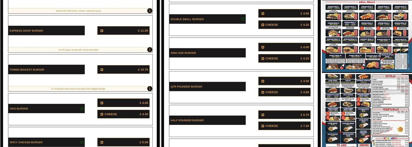 Express Kebab House Menu