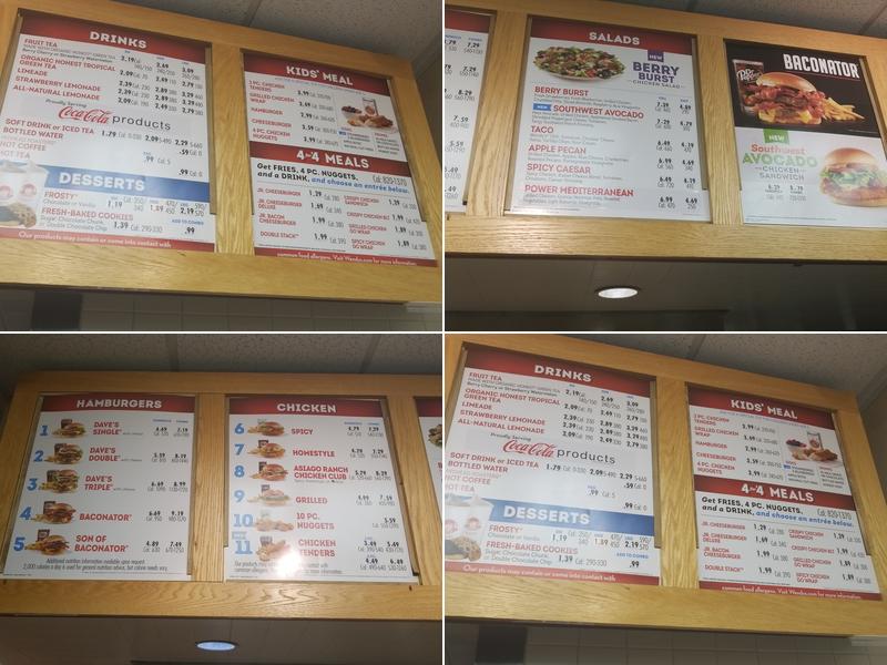 Wendy's Menu