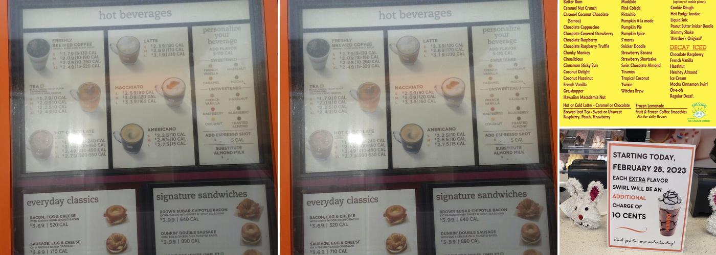 Dunkin' Menu